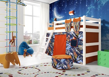 Детская кровать-чердак Соня, Вариант 6 Белый в Новосибирске