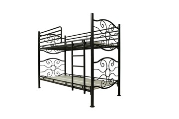 Двухъярусная кровать 42.10-02 Эльбрус (металл черный) в Новосибирске - предосмотр 1