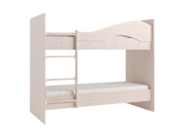 Двухъярусная кровать Мая на щитах со шкафом и ящиками, цвет Млечный дуб в Новосибирске - предосмотр 2