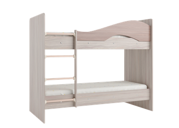 Кровать двухъярусная Мая на щитах со шкафом и ящиками, корпус Шимо светлый, фасад Шимо темный в Новосибирске - предосмотр 3
