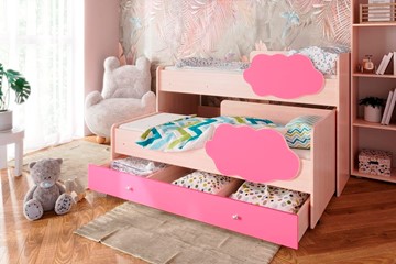 Детская 2-этажная кровать Соник 1.6 с ящиком, Розовый в Новосибирске - предосмотр