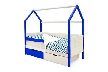 Детская кровать-домик «Svogen сине-белый» мягкая в Новосибирске - предосмотр 4