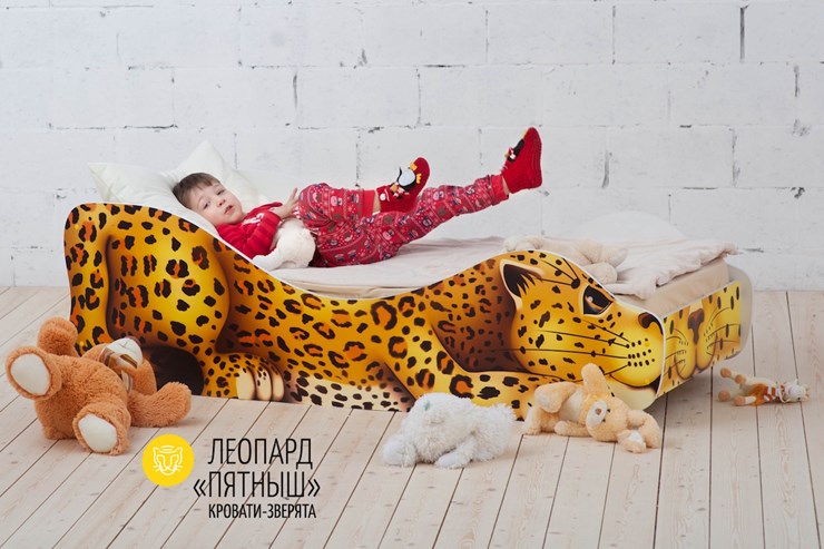 Детская кровать-зверёнок Леопард-Пятныш в Новосибирске - изображение 1