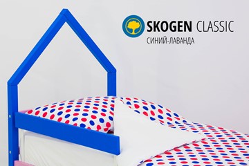 Кровать-домик в детскую мини Skogen синий-лаванда в Новосибирске - предосмотр 3