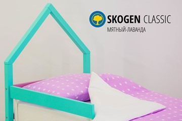 Кровать-домик детская мини Skogen мятный-лаванда в Новосибирске - предосмотр 3