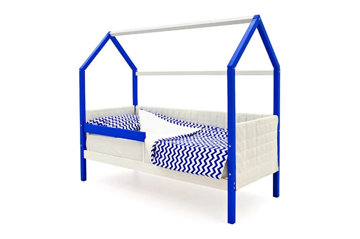 Детская кровать-домик «Svogen сине-белый» мягкая в Новосибирске - изображение 2