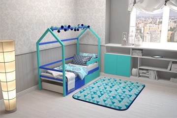 Кровать-домик Svogen синий-мятный в Новосибирске - предосмотр 6