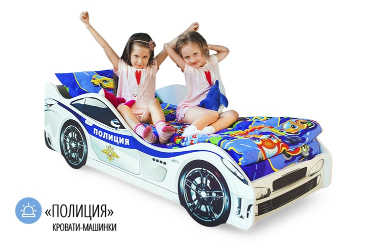 Кровать-машина детская Полиция в Новосибирске - изображение 4