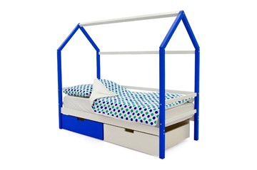 Детская кровать-домик Svogen сине-белый в Новосибирске - предосмотр 3