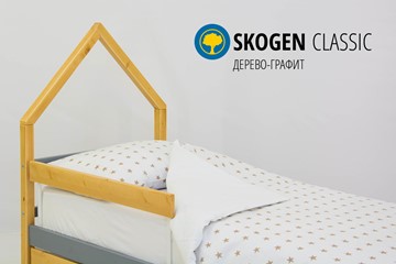 Кровать-домик в детскую мини Skogen дерево-графит в Новосибирске - предосмотр 3