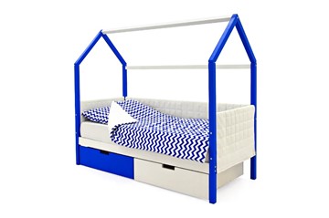 Детская кровать-домик «Svogen сине-белый» мягкая в Новосибирске - предосмотр 3