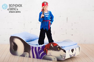 Детская кровать Волчонок-Пират в Новосибирске - предосмотр 1