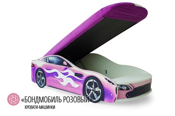 Кровать-машина Бондимобиль розовый в Новосибирске - предосмотр 1