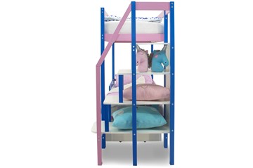 Двухъярусная детская кровать Svogen синий-лаванда в Новосибирске - предосмотр 7