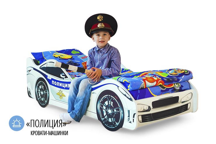 Кровать-машина детская Полиция в Новосибирске - изображение 1