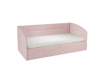 Кроватка 0.9 Альба (Софа), нежно-розовый (велюр) в Новосибирске