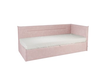 Детская кровать  0.9 Альба (Тахта), нежно-розовый (велюр) в Новосибирске - предосмотр