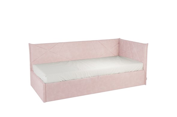 Кроватка 0.9 Бест (Тахта), нежно-розовый (велюр) в Новосибирске - изображение