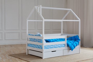 Кровать детская Домик с ящиками, цвет белый в Бердске