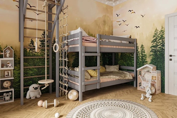 Кровать в детскую Джуниор двухъярусная (Антрацит) в Новосибирске - изображение 2