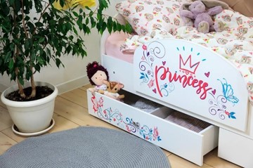 Кровать детская Эльза с бортиком, Розовый (латы) в Новосибирске - предосмотр 2
