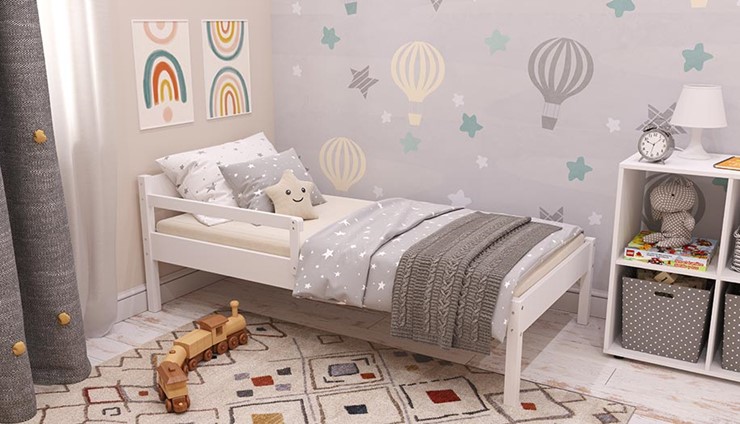 Кровать в детскую POLINI Kids Simple 840 Белый в Новосибирске - изображение 4