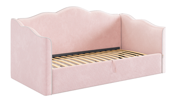 Детская кровать с подъемным механизмом Лея (Софа) 90х200 (нежно-розовый (велюр)/галька (велюр)) в Новосибирске - предосмотр 2