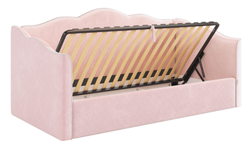 Детская кровать с подъемным механизмом Лея (Софа) 90х200 (нежно-розовый (велюр)/галька (велюр)) в Новосибирске - предосмотр 4