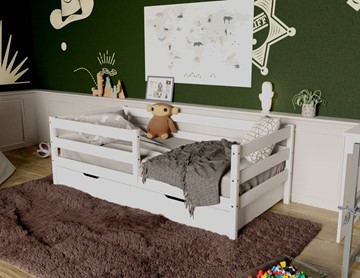 Кровать детская Софа с ящиками, цвет белый в Новосибирске - предосмотр 3