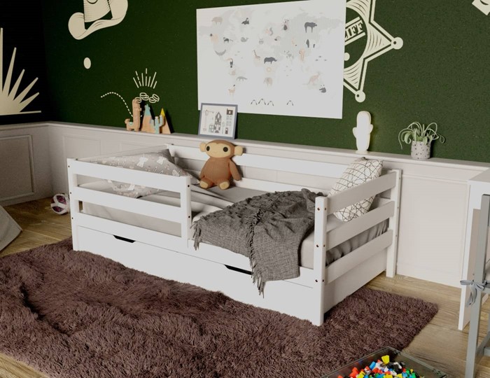 Кровать детская Софа с ящиками, цвет белый в Новосибирске - изображение 3