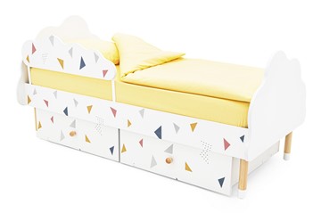 Детская кровать Stumpa Облако "Треугольники желтый, синий, розовый" в Новосибирске - предосмотр 3