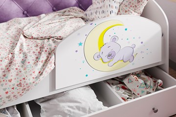 Односпальная детская кровать Звездочка с бортиком, Бежевый в Новосибирске - предосмотр 2