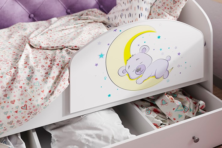 Односпальная детская кровать Звездочка с бортиком, Бежевый в Новосибирске - изображение 2
