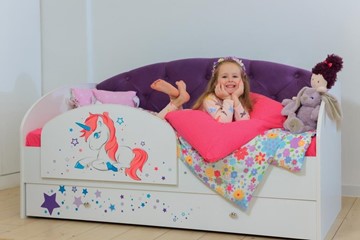 Кровать детская Звездочка с бортиком, Фиолетовый в Новосибирске - предосмотр 4