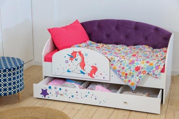 Кровать детская Звездочка с бортиком, Фиолетовый в Новосибирске - предосмотр 5