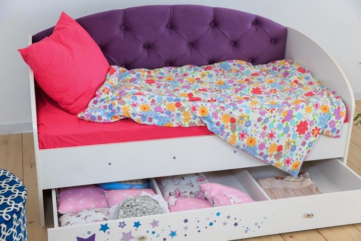 Кровать детская Звездочка с бортиком, Фиолетовый в Новосибирске - изображение 6
