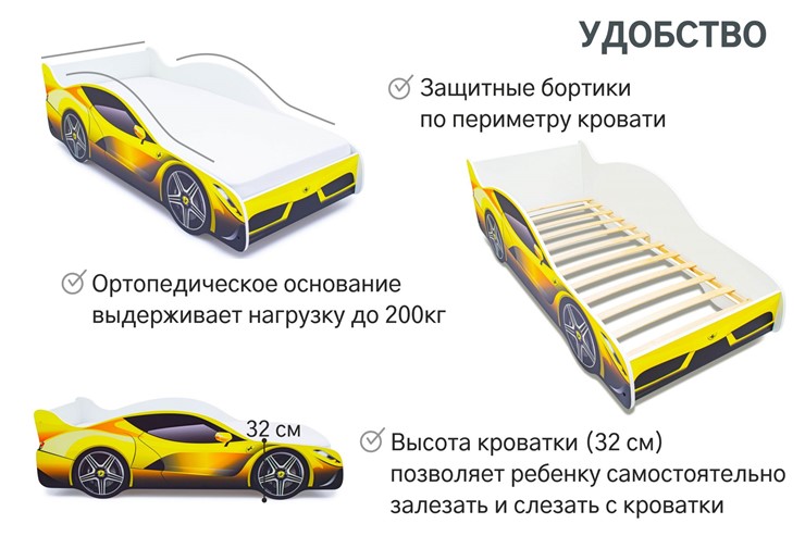 Детская кровать-машина Ferrari в Новосибирске - изображение 5