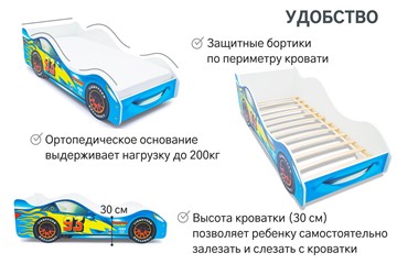 Кровать-машина в детскую Тачка синяя в Новосибирске - предосмотр 4