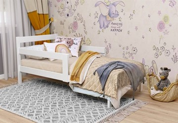 Кровать-софа детская Нордик 800х1600, массив белый в Новосибирске - предосмотр 2