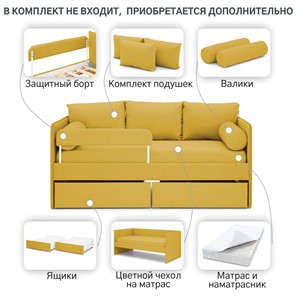 Кровать в детскую Soffal горчичный (велюр) в Новосибирске - предосмотр 22