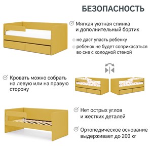 Кровать в детскую Soffal горчичный (велюр) в Новосибирске - предосмотр 24