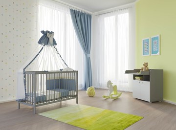 Кроватка детская POLINI Kids Simple 101 Серый в Новосибирске - предосмотр 2