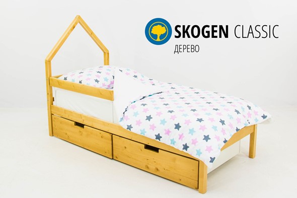 Кровать-домик детская мини Skogen дерево в Новосибирске - изображение