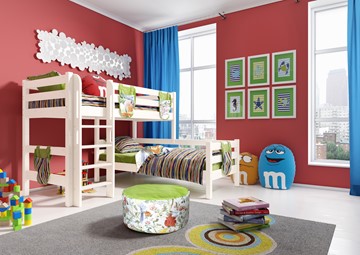 Детская 2-этажная кровать Мебельград Соня, Вариант 7 Белый в Новосибирске