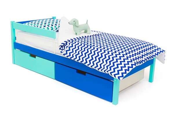 Детская кровать Skogen classic мятно-синия в Новосибирске - изображение