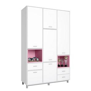 Мебель для детской POLINI Kids Mirum №7 Белый / Серый / Розовый в Новосибирске - предосмотр 1