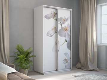 Шкаф 2-дверный Хит 1200x600x2200, белая орхидея, белый снег в Новосибирске - предосмотр 3