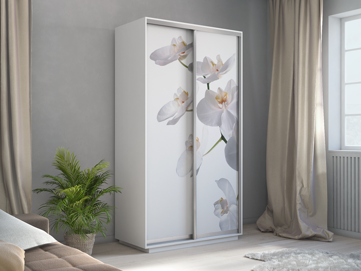 Шкаф 2-дверный Хит 1200x600x2200, белая орхидея, белый снег в Новосибирске - изображение 3