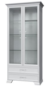 Шкаф-витрина Грация ШР-2, белый, 2 стекла в Новосибирске