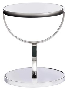 Кофейный столик GROTTO (mod. 9157) металл/дымчатое стекло, 42х42х50, хром в Новосибирске - предосмотр 1